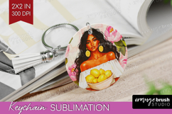 Mediterranean Keychain PNG - Summer Keychain Sublimation Product Image 1