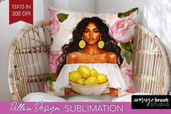 Mediterranean Pillow Sublimation - Summer Pillow Cover PNG Product Image 1