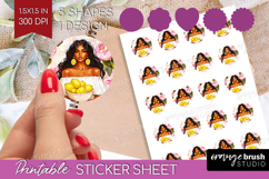 Mediterranean Round Sticker - Summer Printable Sticker Sheet Product Image 1