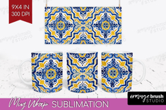 Mediterranean Mug Wrap - Summer Mug PNG Sublimation Product Image 1