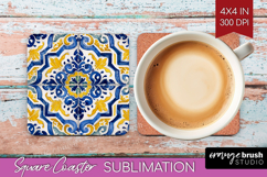 Mediterranean Square Coaster - Summer Coaster PNG Product Image 1