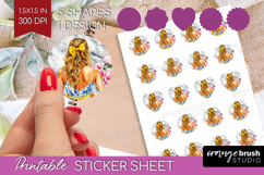 Mediterranean Round Sticker - Summer Printable Sticker Sheet Product Image 1