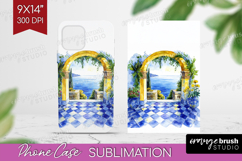 Mediterranean Phone Case PNG - Summer Case PNG Sublimation Product Image 1