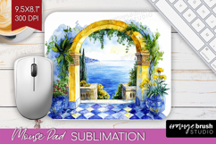 Mediterranean Mouse Pad Sublimation - Summer Mousepad PNG Product Image 1