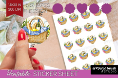 Mediterranean Round Sticker - Summer Printable Sticker Sheet Product Image 1