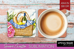 Mediterranean Square Coaster - Summer Coaster PNG Product Image 1