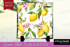 Mediterranean Slate PNG - Summer Square Slate Sublimation Product Image 1