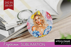 Mediterranean Keychain PNG - Summer Keychain Sublimation Product Image 1