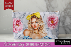 Mediterranean Cosmetic Bag - Summer Makeup Bag PNG Product Image 1