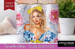 Mediterranean Tumbler Wrap - Summer Tumbler PNG Sublimation Product Image 1