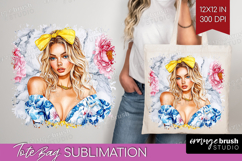 Mediterranean Tote Bag - Summer Tote Bag PNG Sublimation Product Image 1