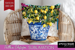 Mediterranean Pillow Sublimation - Summer Pillow Cover PNG Product Image 1