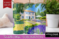 Mediterranean Tumbler Wrap - Summer Tumbler PNG Sublimation Product Image 1