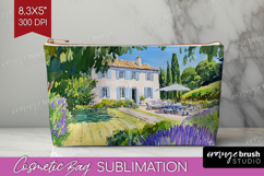 Mediterranean Cosmetic Bag - Summer Makeup Bag PNG Product Image 1