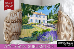 Mediterranean Pillow Sublimation - Summer Pillow Cover PNG Product Image 1