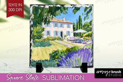 Mediterranean Slate PNG - Summer Square Slate Sublimation Product Image 1