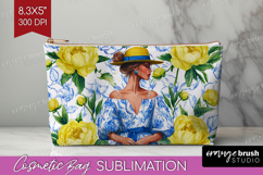 Mediterranean Cosmetic Bag - Summer Makeup Bag PNG Product Image 1