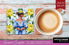 Mediterranean Square Coaster - Summer Coaster PNG Product Image 1