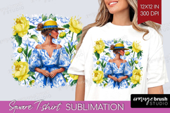 Mediterranean Square Tshirt Background - Summer PNG Product Image 1