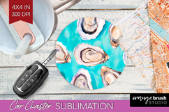 Mediterranean Car Coaster - Summer Coaster PNG Sublimation Product Image 1