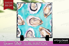 Mediterranean Slate PNG - Summer Square Slate Sublimation Product Image 1