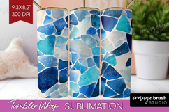 Mediterranean Tumbler Wrap - Summer Tumbler PNG Sublimation Product Image 1