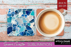Mediterranean Square Coaster - Summer Coaster PNG Product Image 1