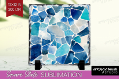 Mediterranean Slate PNG - Summer Square Slate Sublimation Product Image 1