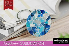 Mediterranean Keychain PNG - Summer Keychain Sublimation Product Image 1