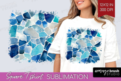 Mediterranean Square Tshirt Background - Summer PNG Product Image 1
