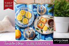 Mediterranean Tumbler Wrap - Summer Tumbler PNG Sublimation Product Image 1