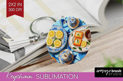 Mediterranean Keychain PNG - Summer Keychain Sublimation Product Image 1