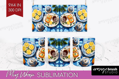 Mediterranean Mug Wrap - Summer Mug PNG Sublimation Product Image 1