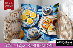 Mediterranean Pillow Sublimation - Summer Pillow Cover PNG Product Image 1