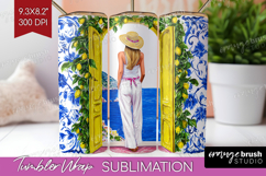 Mediterranean Tumbler Wrap - Summer Tumbler PNG Sublimation Product Image 1