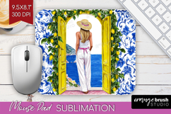 Mediterranean Mouse Pad Sublimation - Summer Mousepad PNG Product Image 1