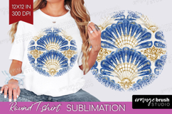 Mediterranean Round Tshirt Background - Summer PNG Product Image 1
