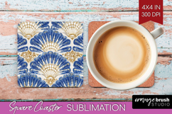 Mediterranean Square Coaster - Summer Coaster PNG Product Image 1