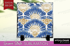 Mediterranean Slate PNG - Summer Square Slate Sublimation Product Image 1
