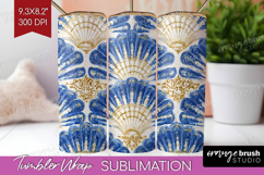 Mediterranean Tumbler Wrap - Summer Tumbler PNG Sublimation Product Image 1