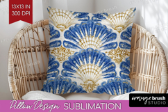 Mediterranean Pillow Sublimation - Summer Pillow Cover PNG Product Image 1