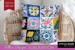 Mediterranean Pillow Sublimation - Summer Pillow Cover PNG Product Image 1