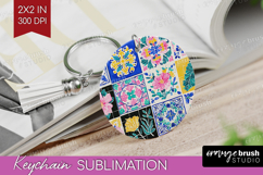 Mediterranean Keychain PNG - Summer Keychain Sublimation Product Image 1