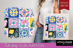 Mediterranean Tote Bag - Summer Tote Bag PNG Sublimation Product Image 1