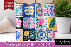 Mediterranean Tumbler Wrap - Summer Tumbler PNG Sublimation Product Image 1