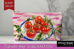 Mediterranean Cosmetic Bag - Summer Makeup Bag PNG Product Image 1