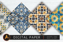 Mediterranean Tile Digital Paper Product Image 1