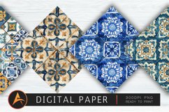 Mediterranean Tile Digital Paper Product Image 1