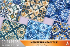Mediterranean Tile Digital Paper Bundle Product Image 1