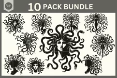 Medusa Svg, Monster Svg, Snake head Svg, Mythical Creature Product Image 1